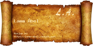 Lamm Ábel névjegykártya