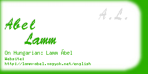 abel lamm business card